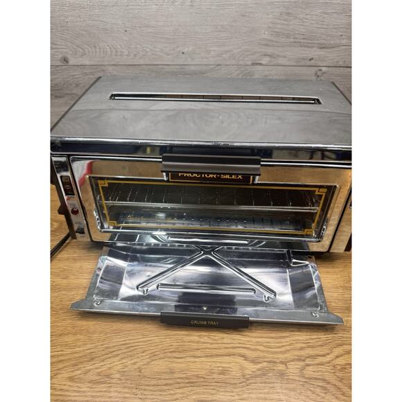 Vintage 1970s Proctor-Silex Chrome Toaster Oven 0504NA Compact USA Tested - Picture 12 of 16
